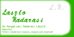 laszlo madarasi business card