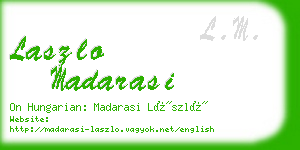 laszlo madarasi business card